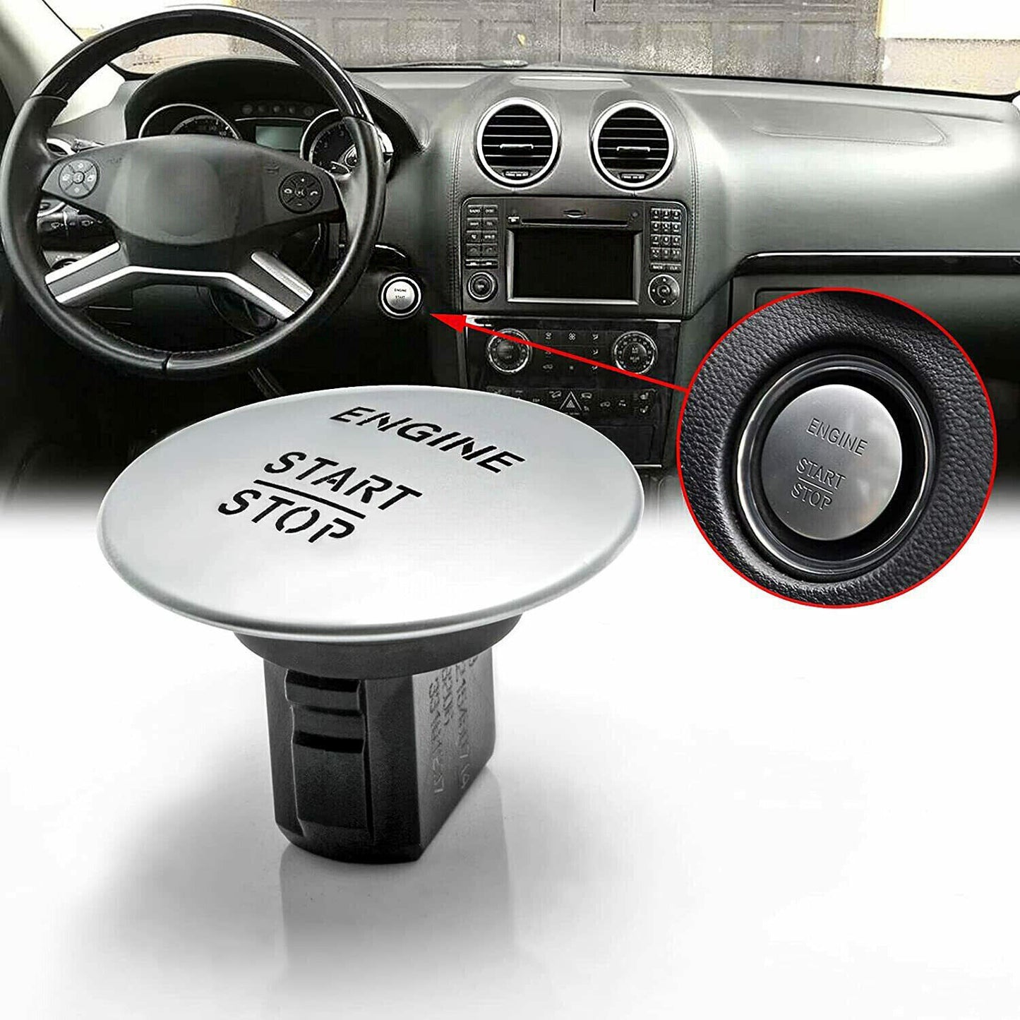 for Mercedes-Benz 2215450714 Engine Start Stop Push To Go Button Switch Keyless