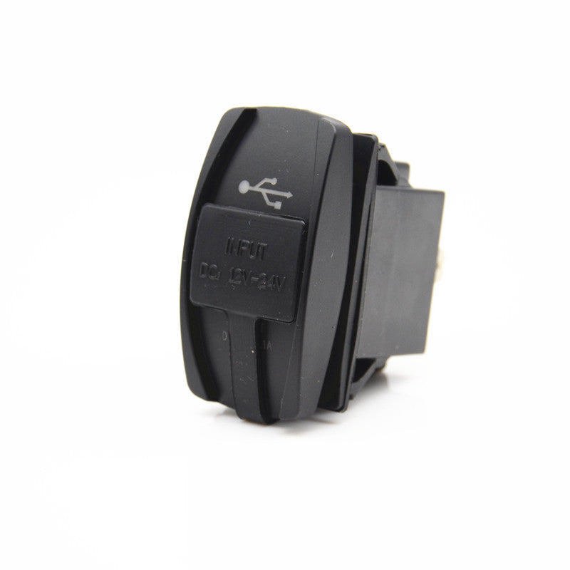 12V 3.1A Motorcycle Car Boat Blue LED Dual USB Power Charger Port Socket Plug