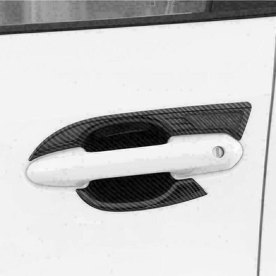 8X Carbon Fiber ABS Door HandleDoor Bowl Trim for Toyota Highlander 2020-2023