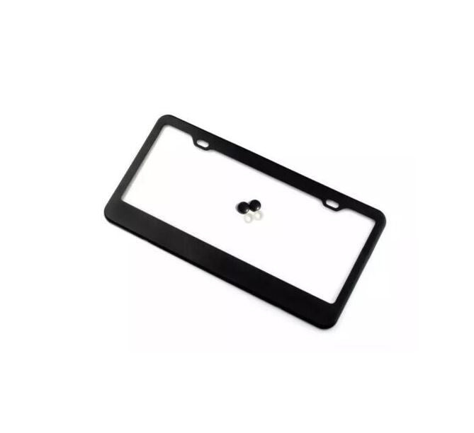 Car license plate frame cover cap rear trunk boot matte black for ford