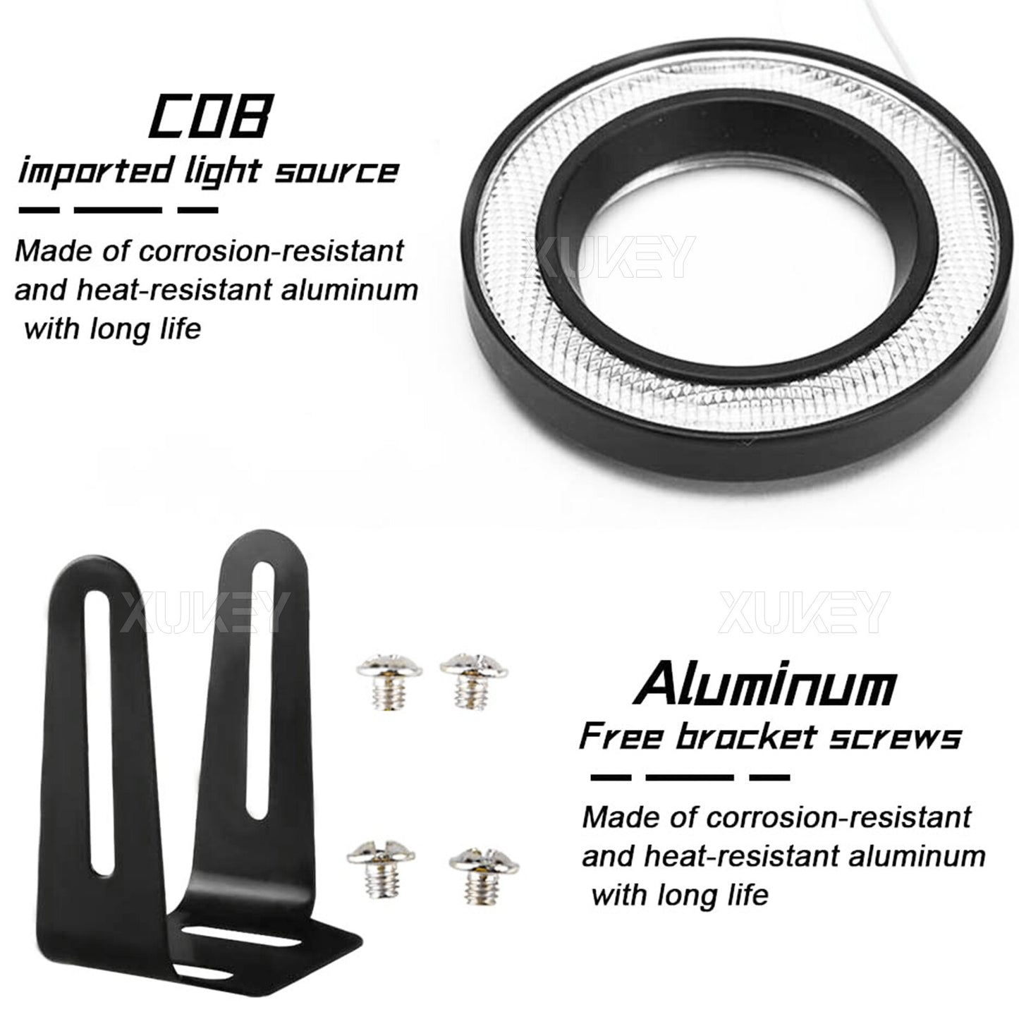 2.5 LED Fog Light Bulbs Angel Eye Projector Lamp for Eagle Eye Lens DRL Halo Ring