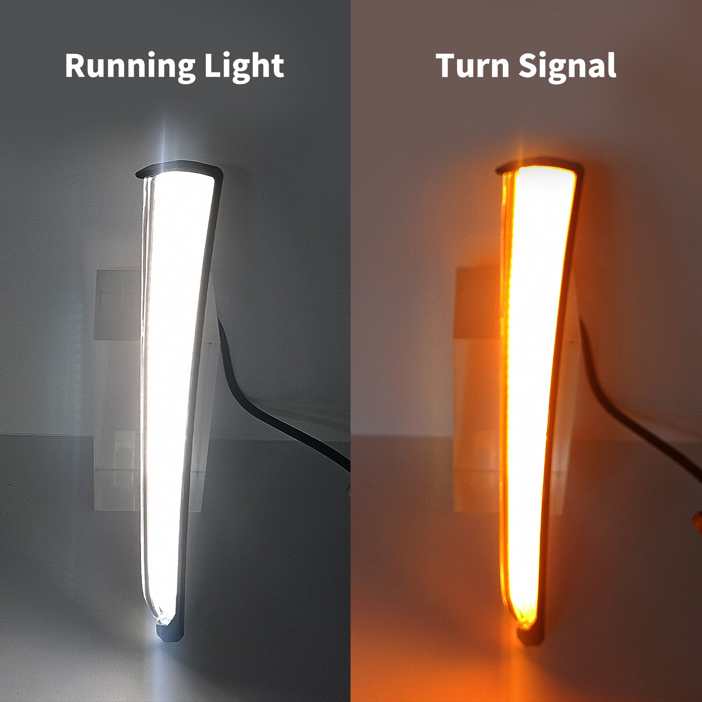 Black Lower Fairing Running Turn Signal LED Light Fit For Touring Glide 2014-23