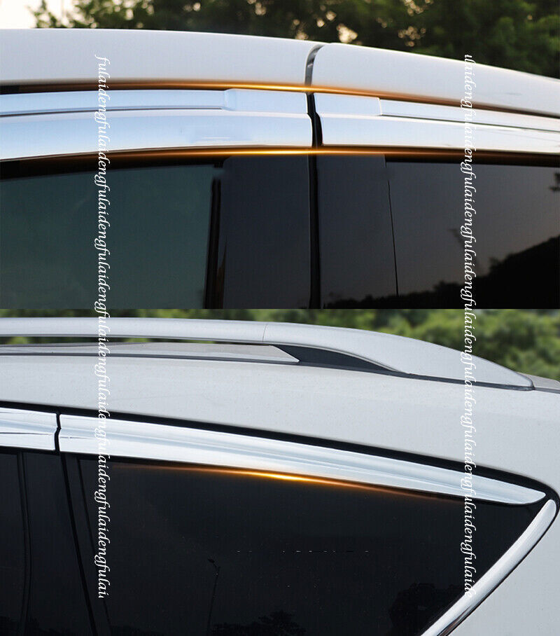 for Honda HRV/HR-V 2014-2020 Chrome Window Visors Sun Rain Guard Vent Deflectors