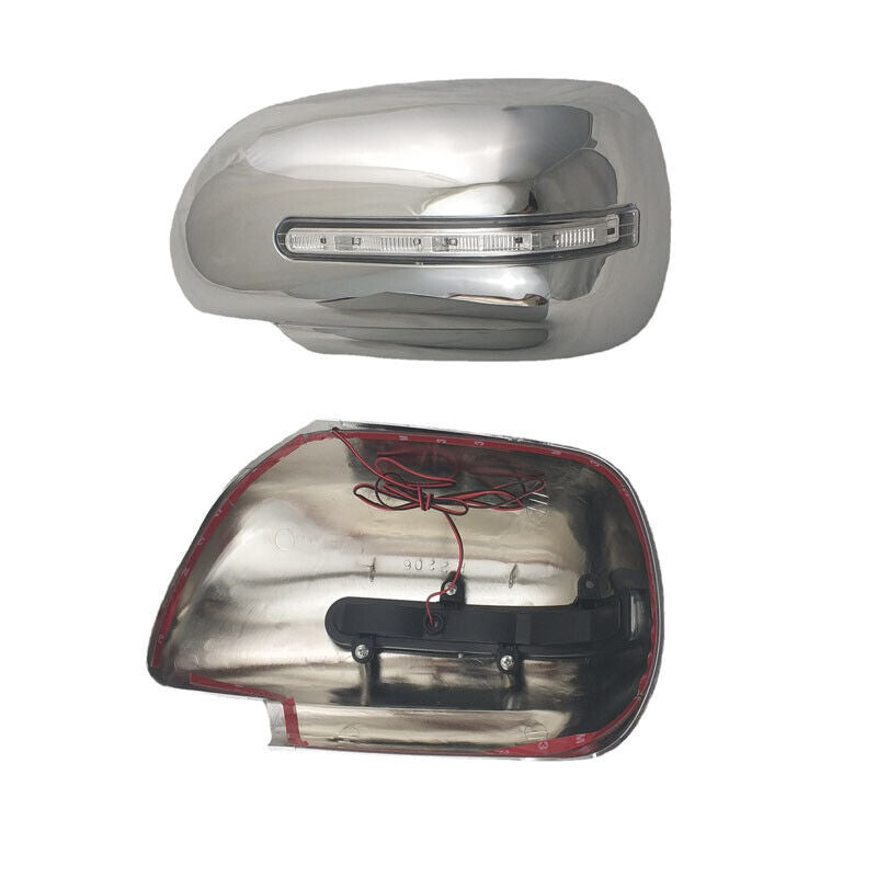 LED For 2008-2015 for Suzuki Grand Vitara SUV Side Light Mirror Covers Trims Chrome