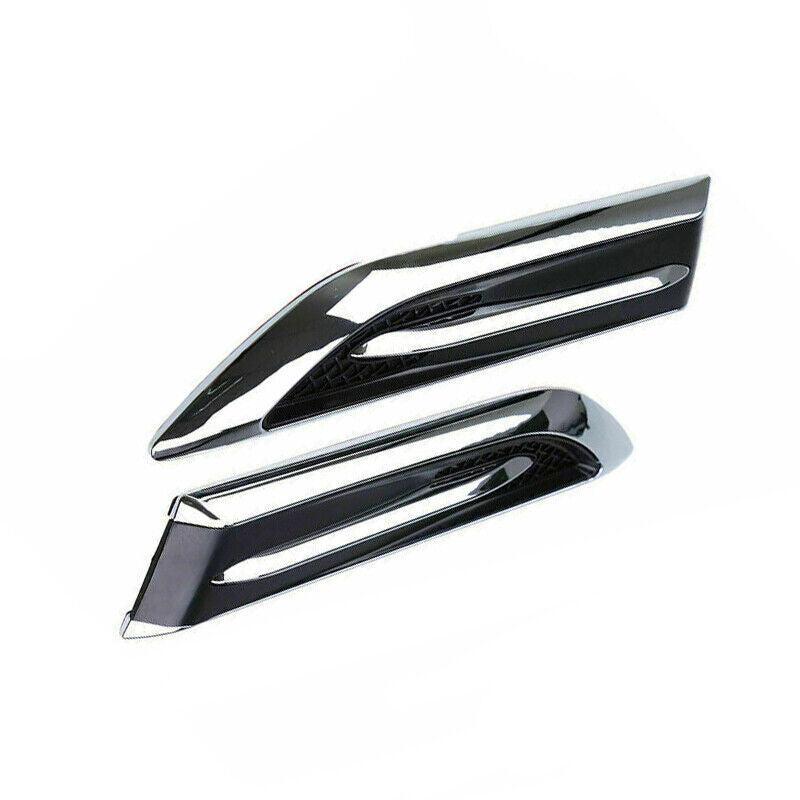 pair of side Airflow Fenders Chrome Side Hood Vents Decorative Stickers