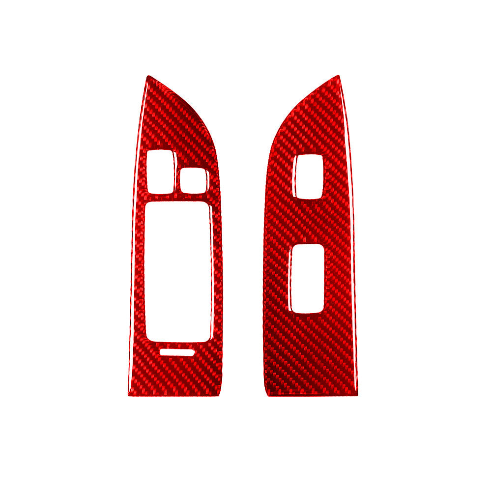 Red Carbon Fiber Front Window Lift Control Trim for LEXUS RX330 RX350 2004-2009