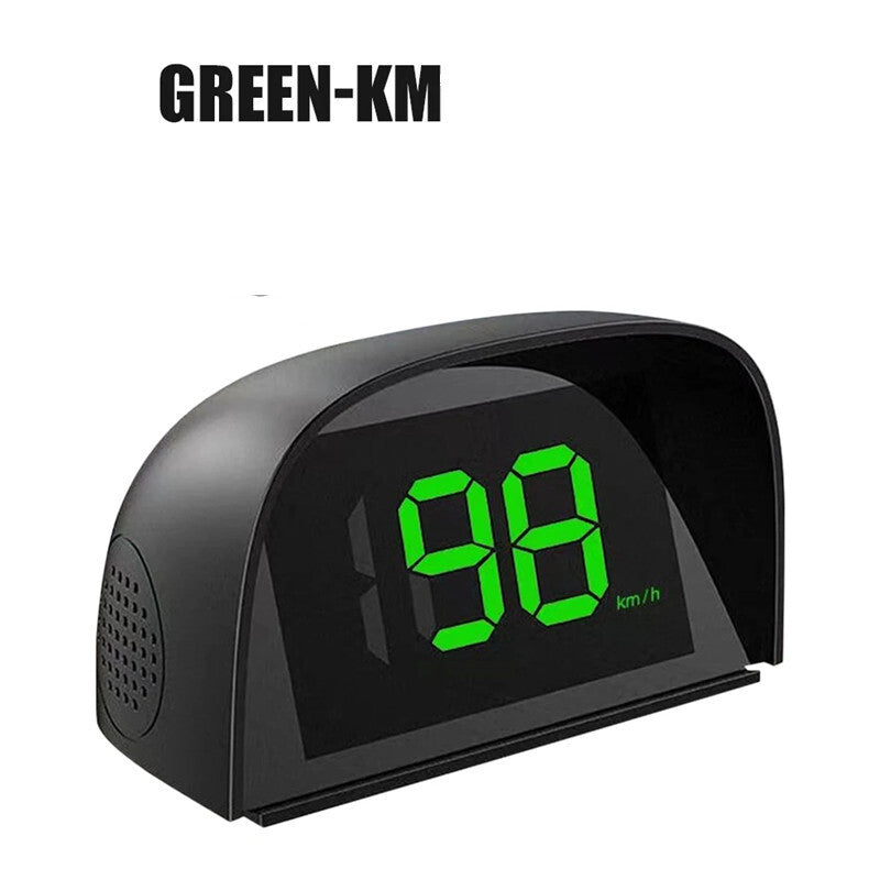 Car KMH HUD Head Up Display GPS Digital Speedometer Green Big Font Speed Meter