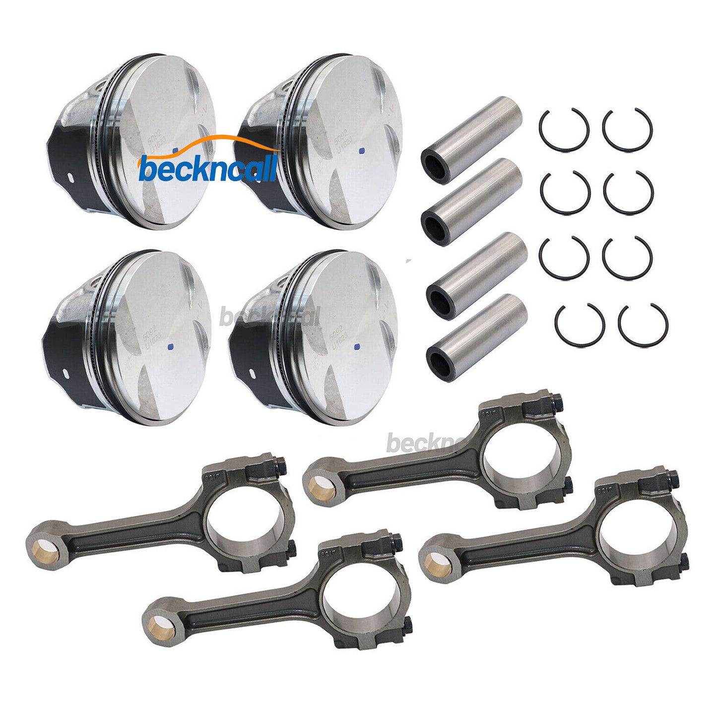 Pistons Rings Connecting Rod Kit 12578324 for Buick for Chevrolet for GMC for Saturn 2.4L