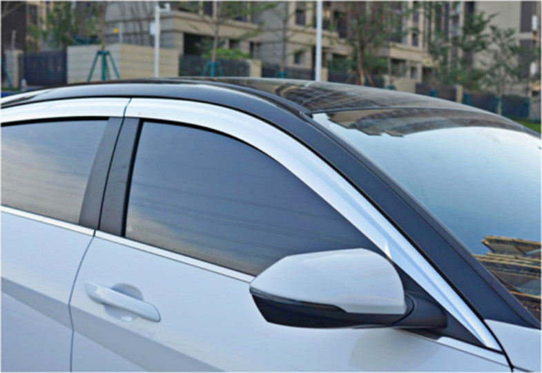 for Hyundai for Elantra 2021-2023 silver Window Visor Vent Sun Shade Rain Guard Trim