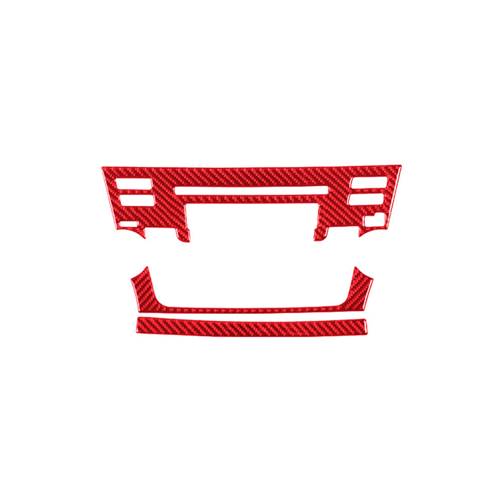 Red for Toyota Highlander 2008-2013 Radio Frame Trim Cover Carbon Fiber Type B