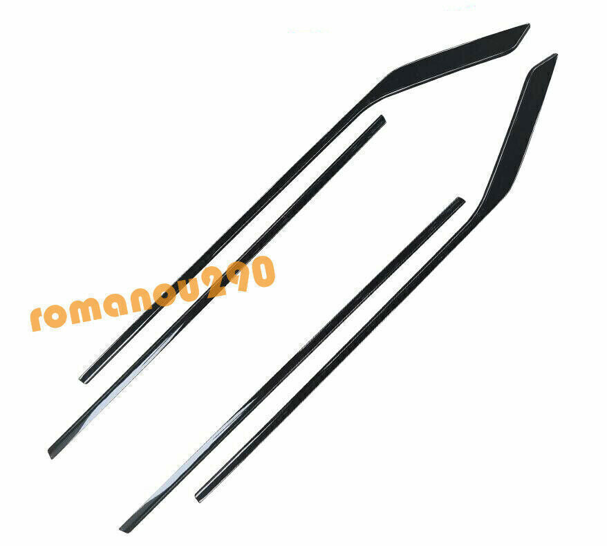 4P For 2020-2023 for Nissan Sentra Black Stainless Window Bottom Strips Cover Trim