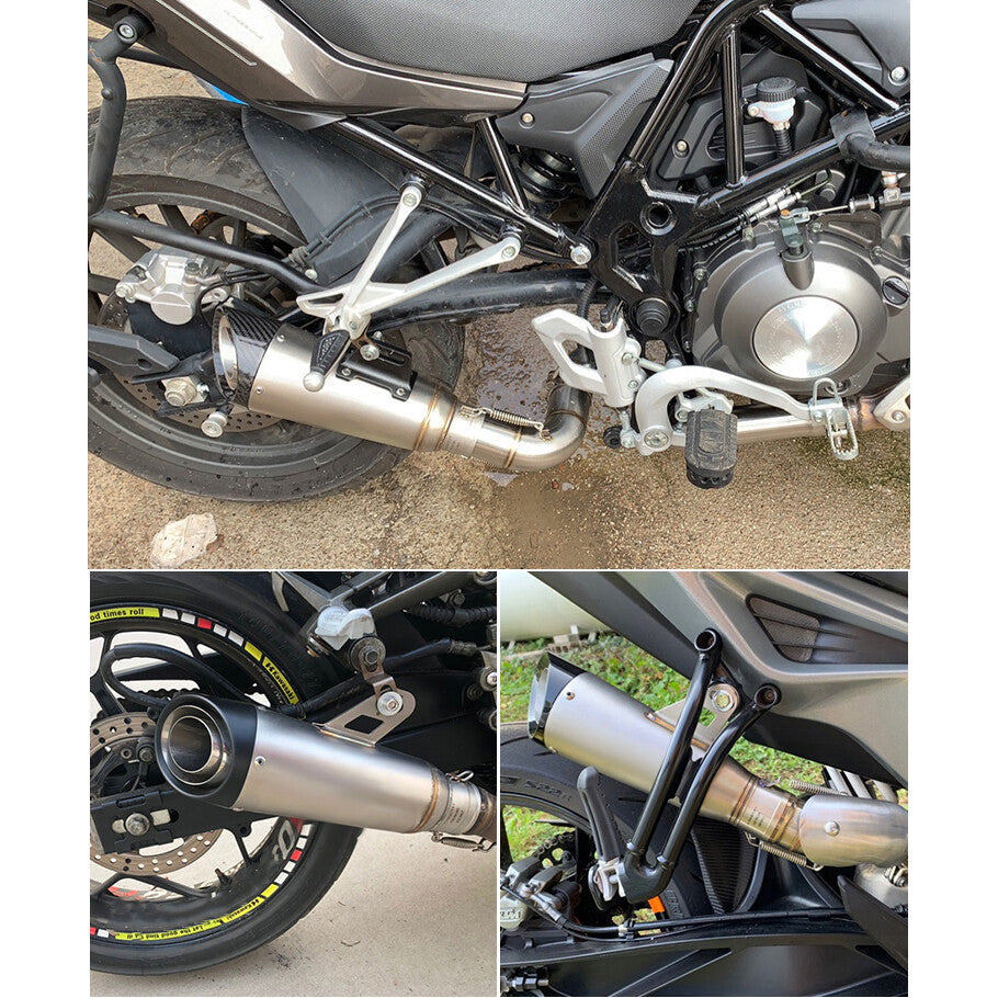 38-51mm Universal Motorcycle ATV Slip On Exhaust Muffler Silencer Pipe Short