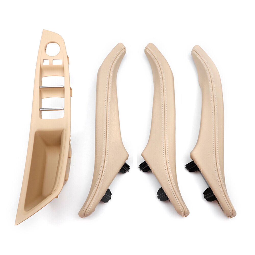 Door Trim Handle Real Leather Fit for BMW 5 series F10 F11 F18 2010-17 16 LHD Beige