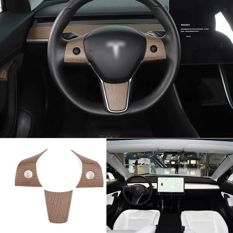 Pear Wood Grain Steering Wheel Strip Cover Trim For auto for Tesla Model 3 Y 2017-23