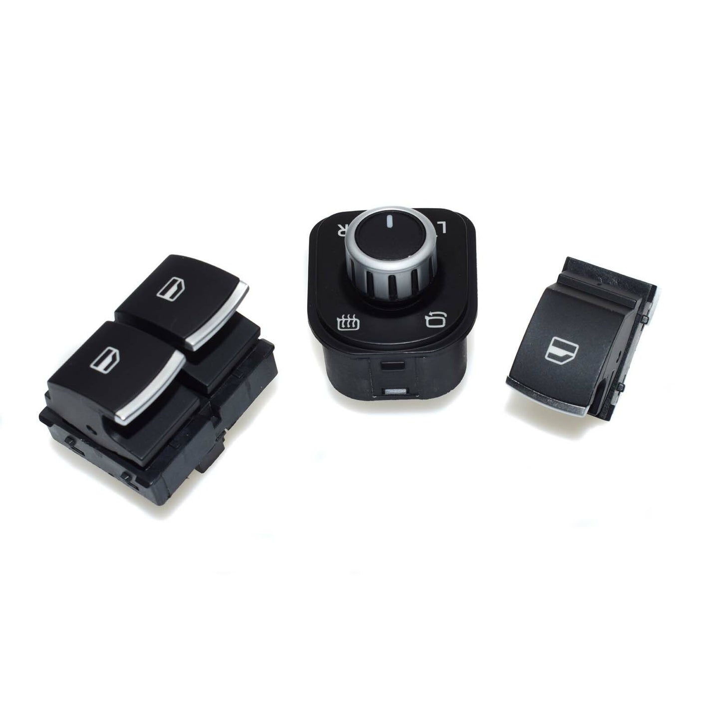 3Pcs Electric Power Window Mirror Switch Kit for VW for Golf Eos MK5 MK6 GTI