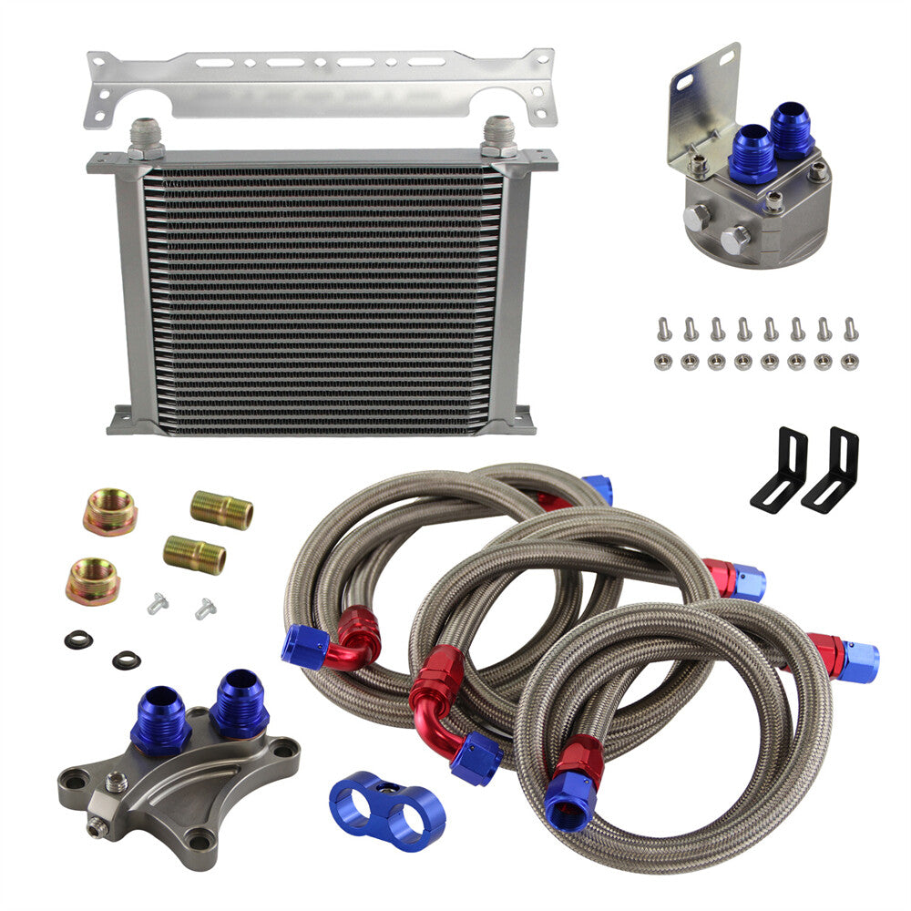 28 Row AN10 Oil Cooler Kit for Nissan Silvia S13 S14 S15 180SX 200SX SR20DET SL