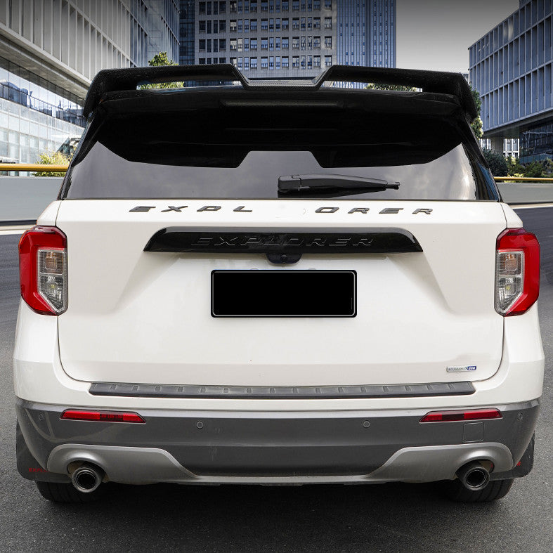 Bright Black Car Rear Door Trunk Lid Cover Strip Trim for Ford Explorer 2020-22