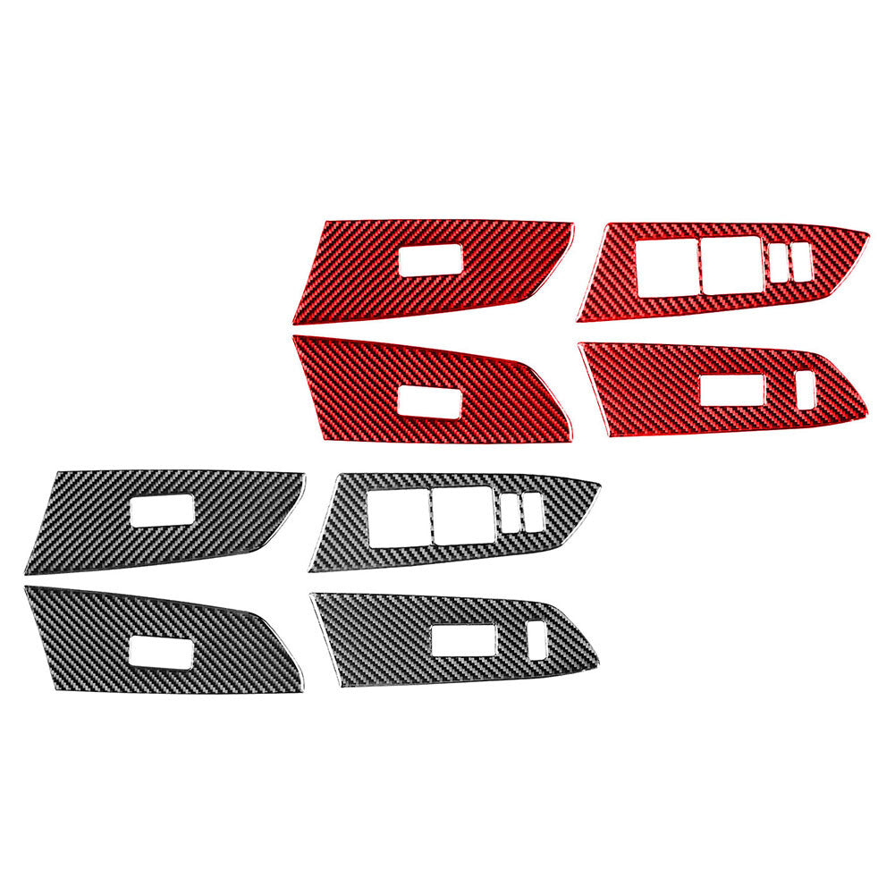 Carbon Fiber Interior Door Window Lift Switch Cover Trim Fit for Toyota Tundra 04-21