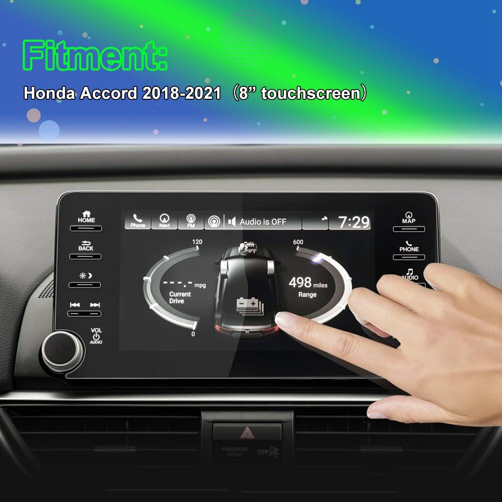 8in Fit Accord 2018-21 Screen Protector Film High Definition 9H Hardness Temper