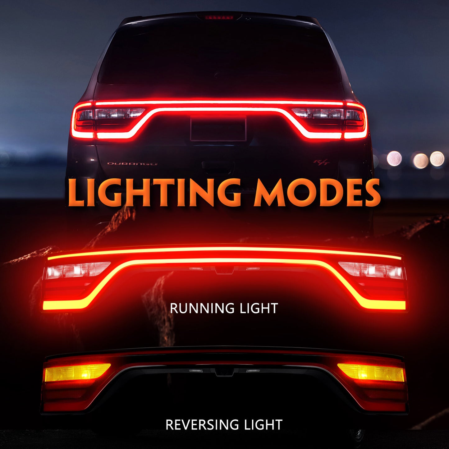 68453659AA LED taillight liftgate for 2014-2022 for Dodge Durango with camera port.