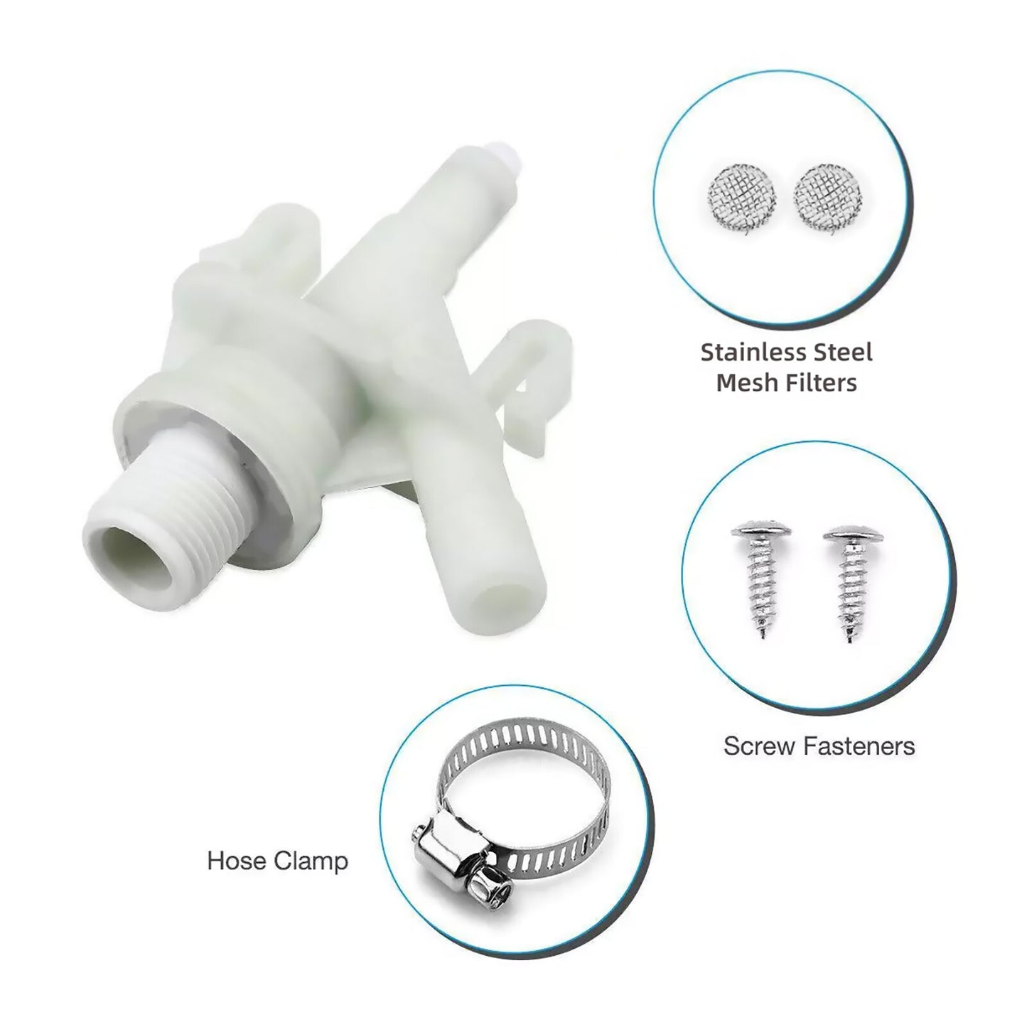 2x Upgraded For Dometic Pedal Flush Toilet Water Valve RV 385311641 300 310 320