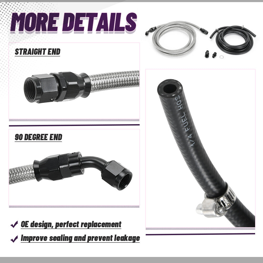 Fuel Feed Line Rubber Return for Honda 96-00 for Civic Sedan Coupe Hatchback 1.6L