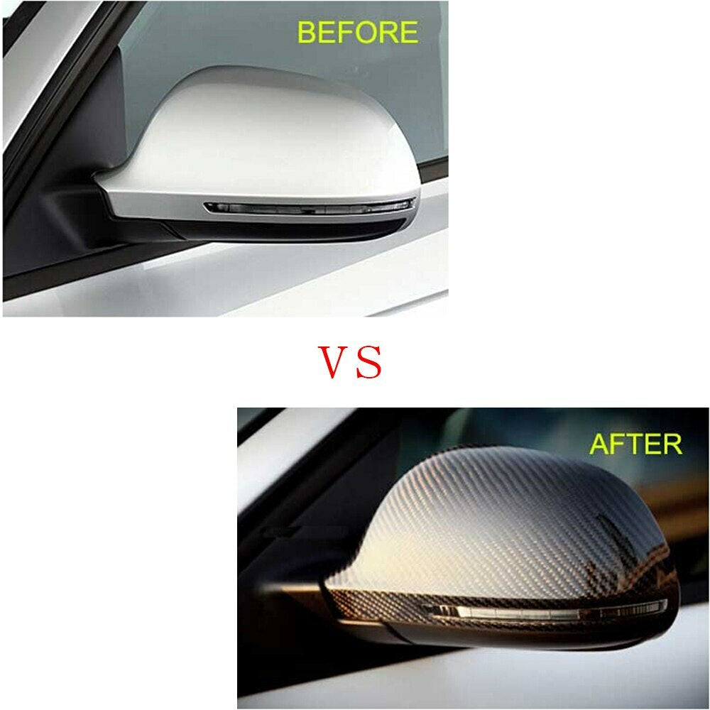 Carbon Replacement Rearview Mirror Cover W/O side lane assist for Audi A4 B8 Q3