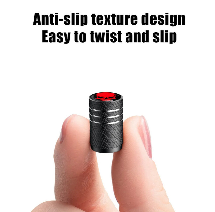 4-piece car tire valve cover rod air dust cover dustproof black rocket for Hyundai