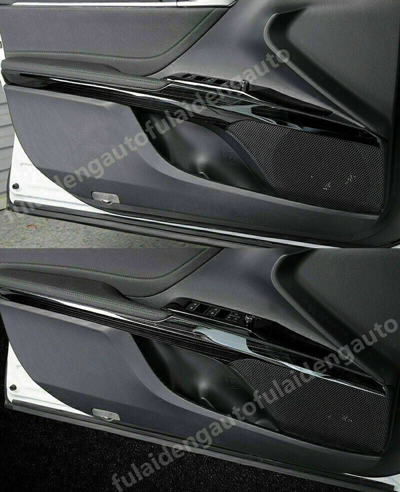 4P for Toyota for Camry 2018-2023 Black Interior Door Decoration Strips Cover Trim