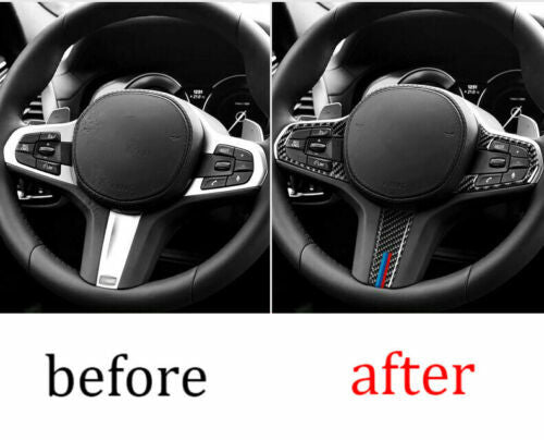 Real Carbon Fiber Steering Wheel Frame Cover Trim for BMW X3 G01 X4 2018-2021