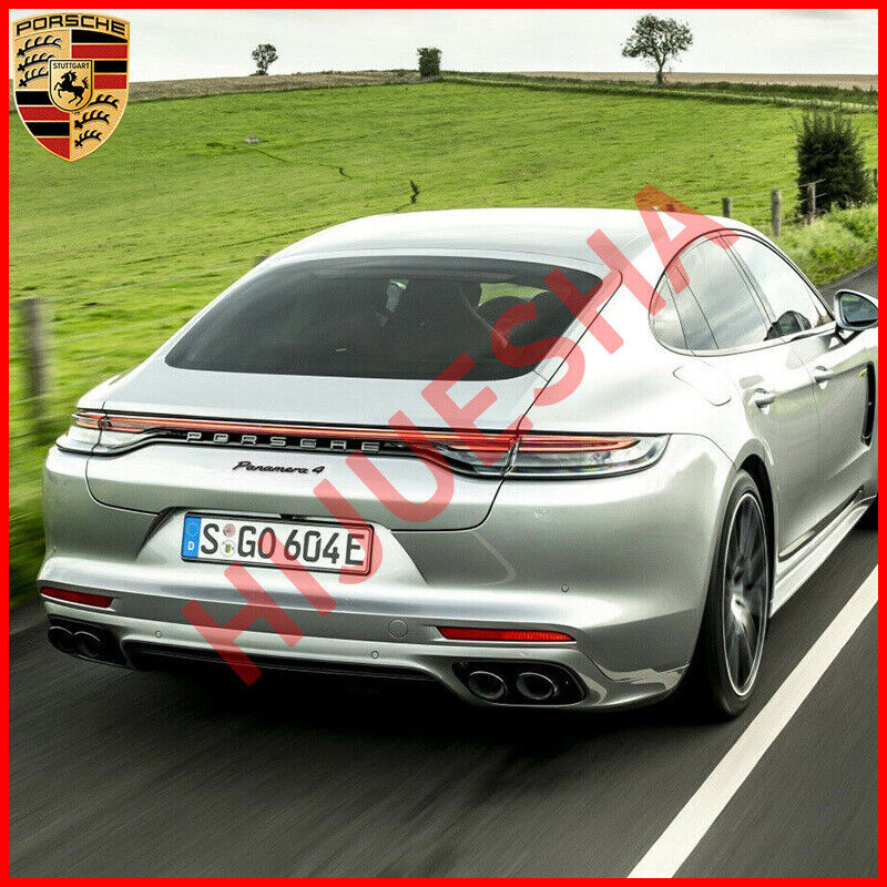 Matte Black P-O-R-S-C-H-E for Panamera 4 Rear Badge Emblem Set Look Deck lid