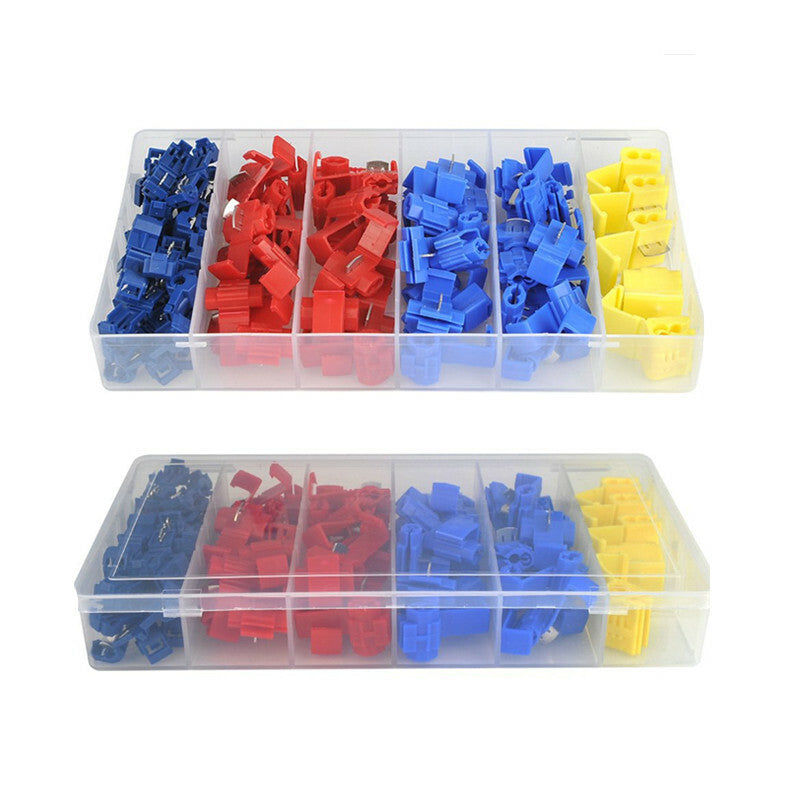 Car 65Pcs Lock Wire Terminal Quick Splice Solderless T-Tap Electrical Connector