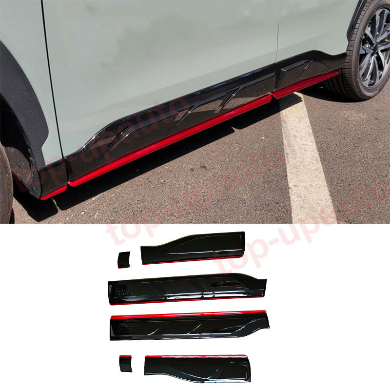 For 2022+ for Toyota for Corolla Cross blackRed Door Side Body Skirt Extension Cover 6x