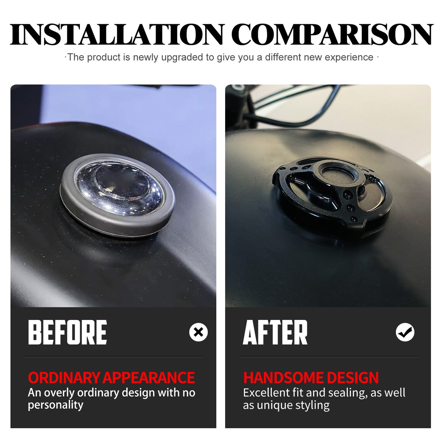 Black Fuel Gas Tank Cap for Harley Sportster XL883 1200 48 Dyna Touring Softail