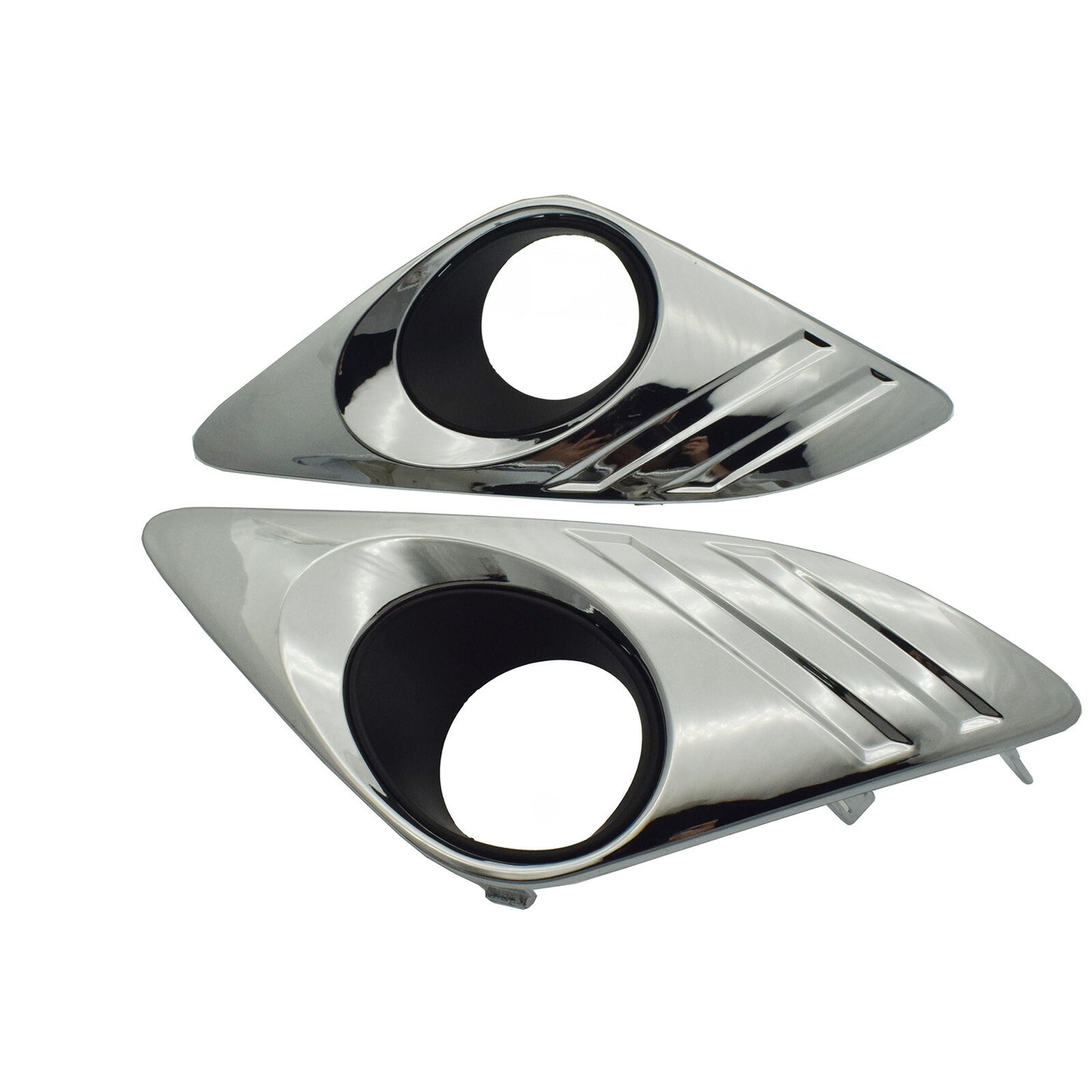Front LeftRight Bumper Fog Light Trim Bezel Chrome For 2012 -2014 for Toyota for Camry