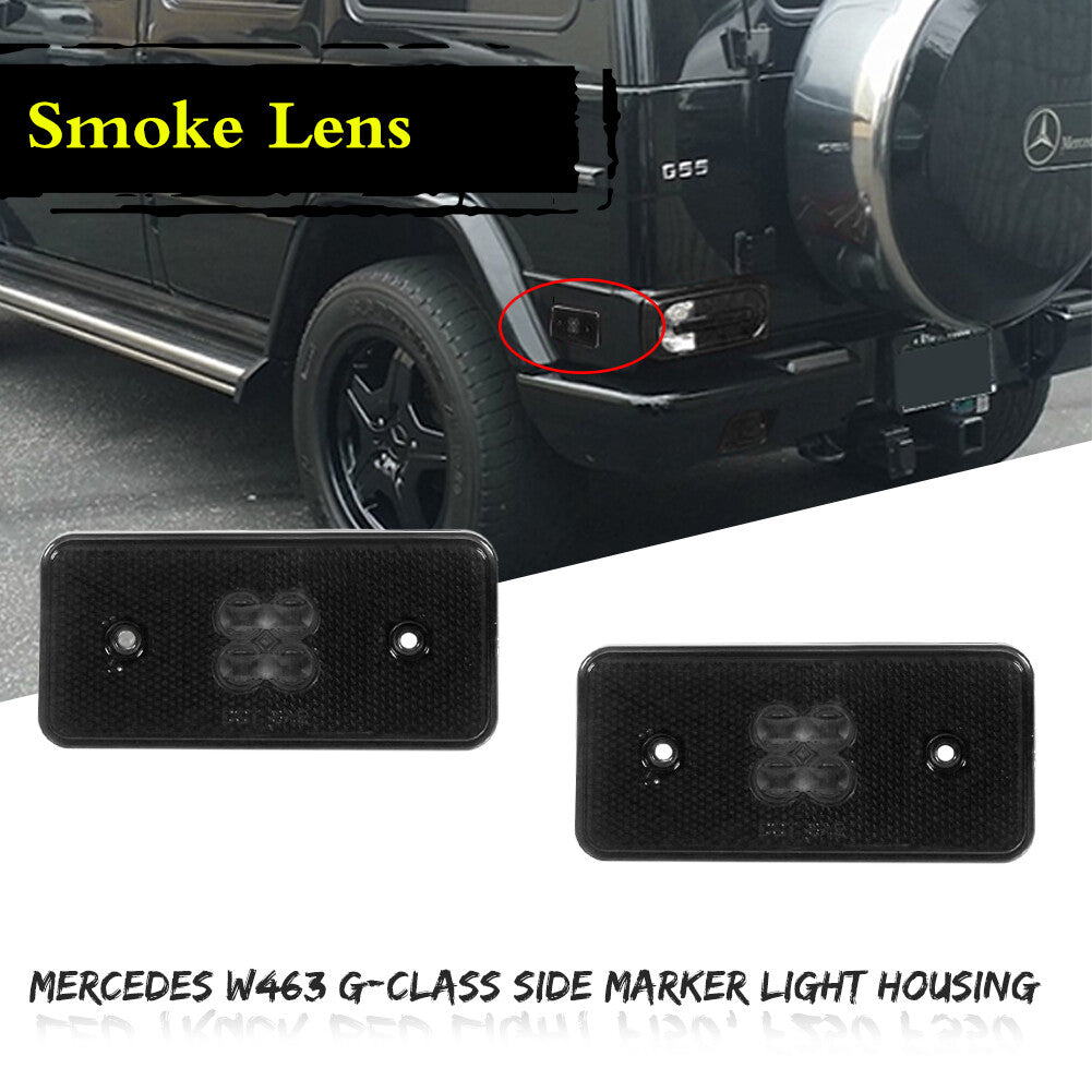 The black lens rear marker light housing is suitable for 2002-2015 for Mercedes-Benz G550 G500.