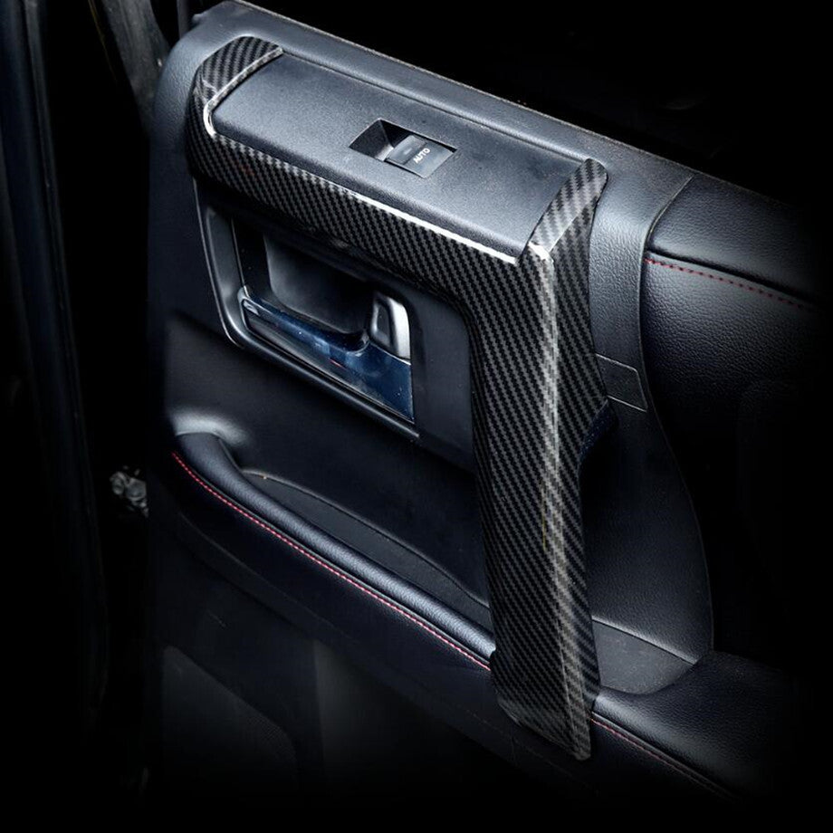 Car Interior Door Armrest Cover Trim Accessories Carbon for Toyota 4Runner 10-23