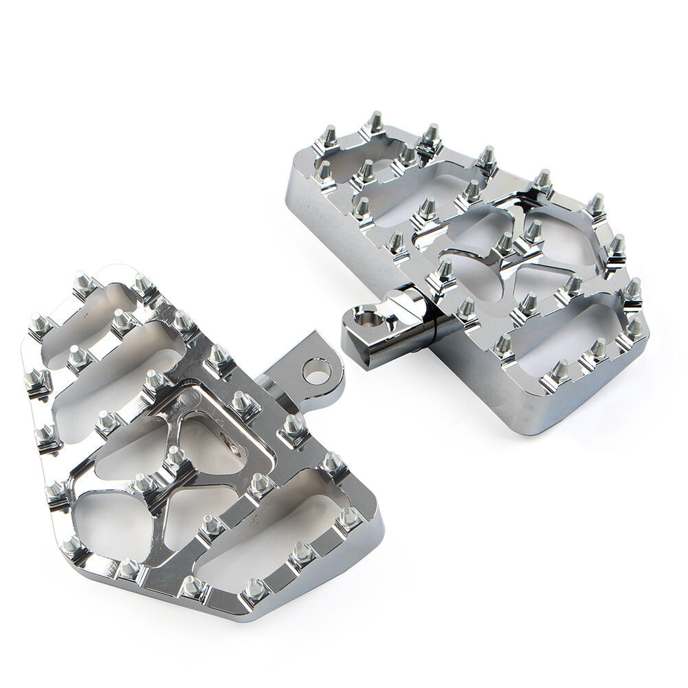 2¢ª Fu?rasten Wide Fat MX Style Trittbrett f¨¹r for Harley Dyna Touring Softail Chrom