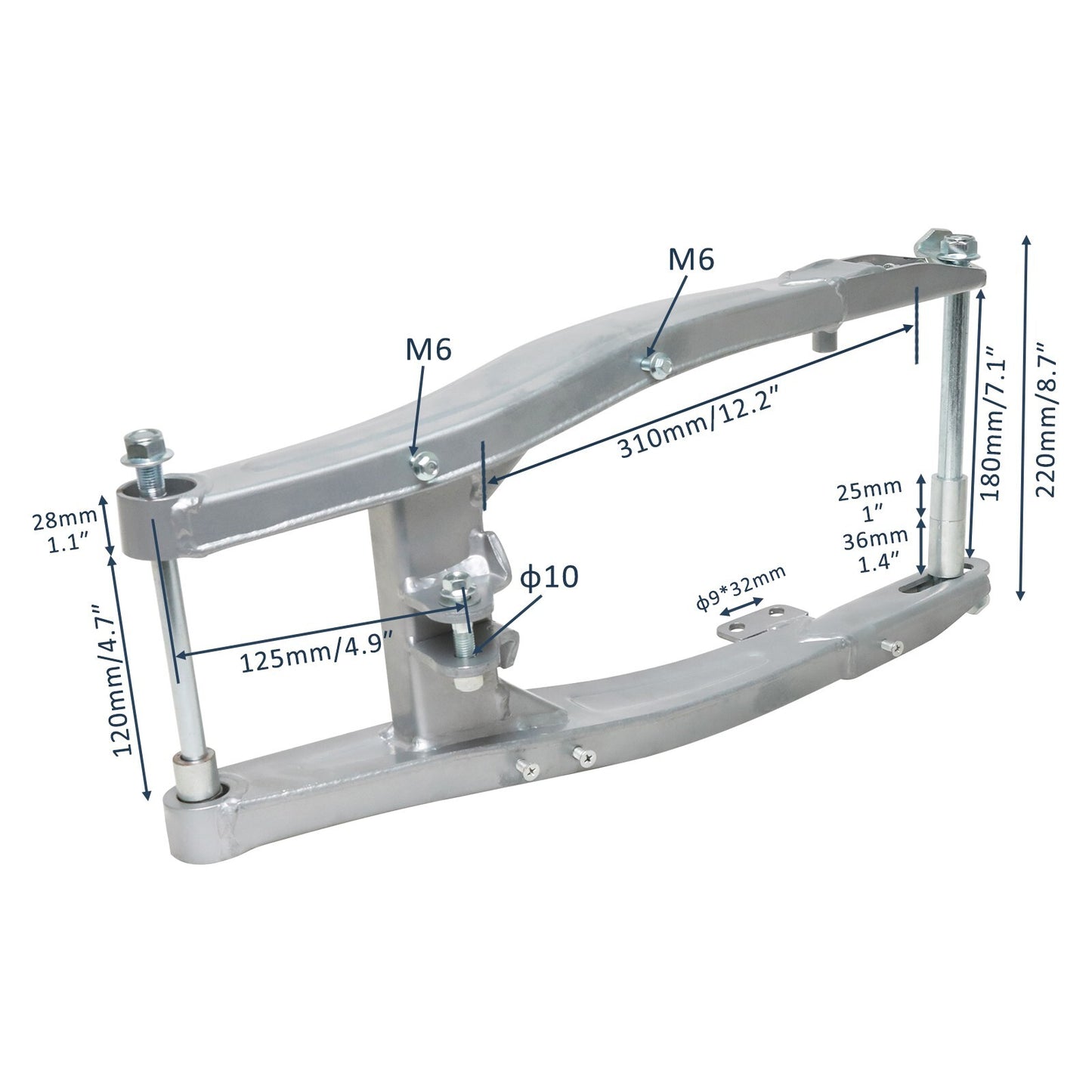 14-inch rear wheel swingarm kit, 90/100-14 tires, rims, grooved bicycle, Taodao Apollo 125cc 140