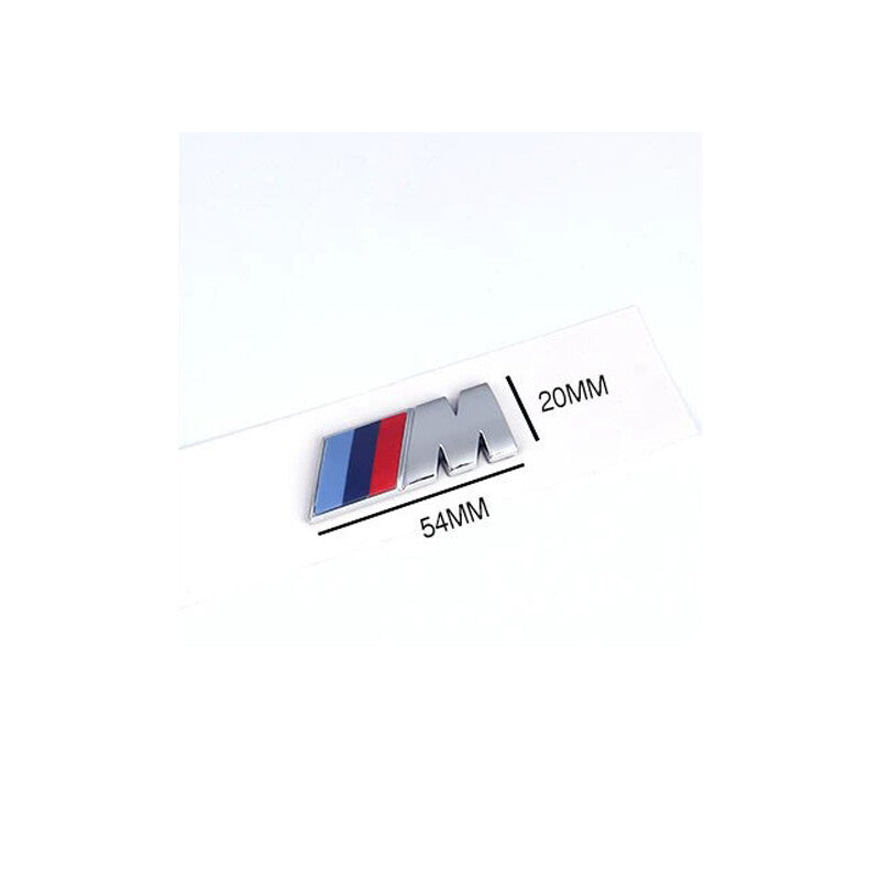 for BMW Silver Trunk Emblem M5 Small Lettering Decal Badge Set