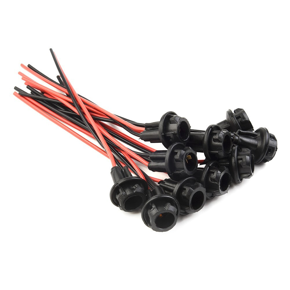 10x 168 921 Light Bulb Adapters Extension Pre-wired Wiring Harness Sockets