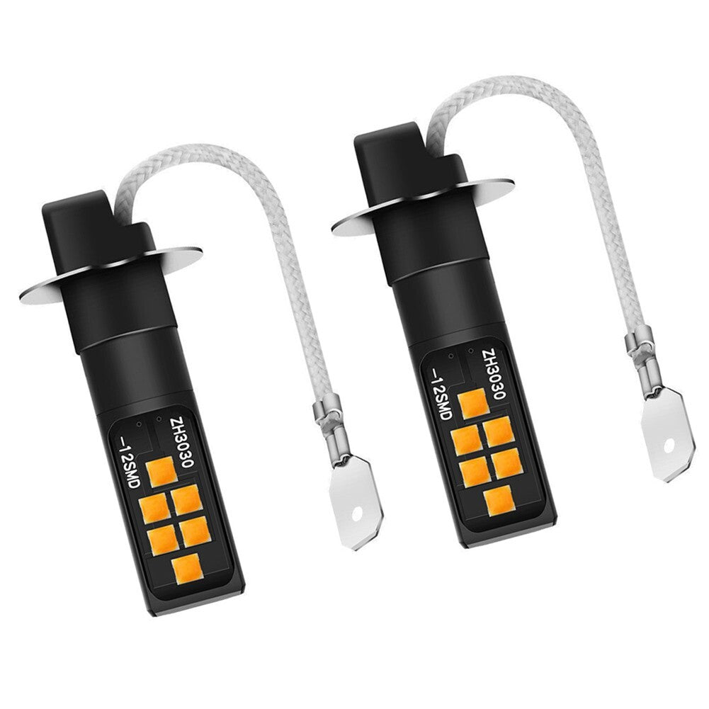 Parts Accessories Led Fog Light Bulb 12 3030 Chips 2PCS/2PACK DC/AC 12V