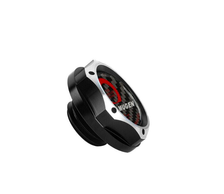 Black carbon engine oil filler cap for JDM Mugen engines, suitable for all new for Honda for Acura models.
