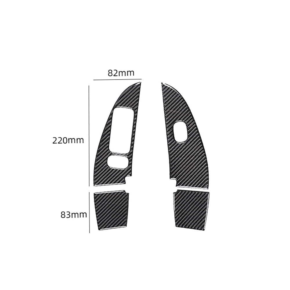 Carbon fiber interior window control bezel for Mercedes-Benz W203 2005-2007
