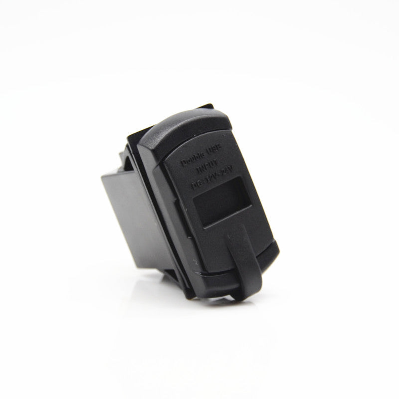 Car SUV Red LED Marine Boat 12V Voltmeter With Dual USB Port Charger Waterproof