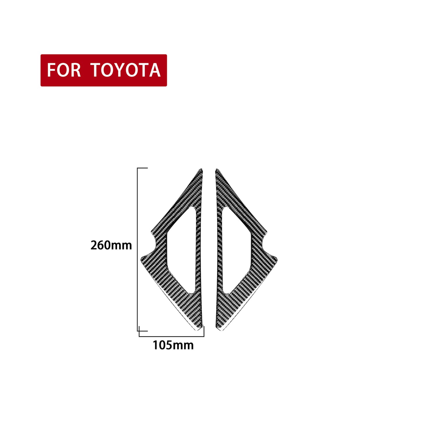 2Pcs Carbon Fiber Dashboard Air Vent Cover Trim for Toyota 86 for Subaru BRZ 2016-20
