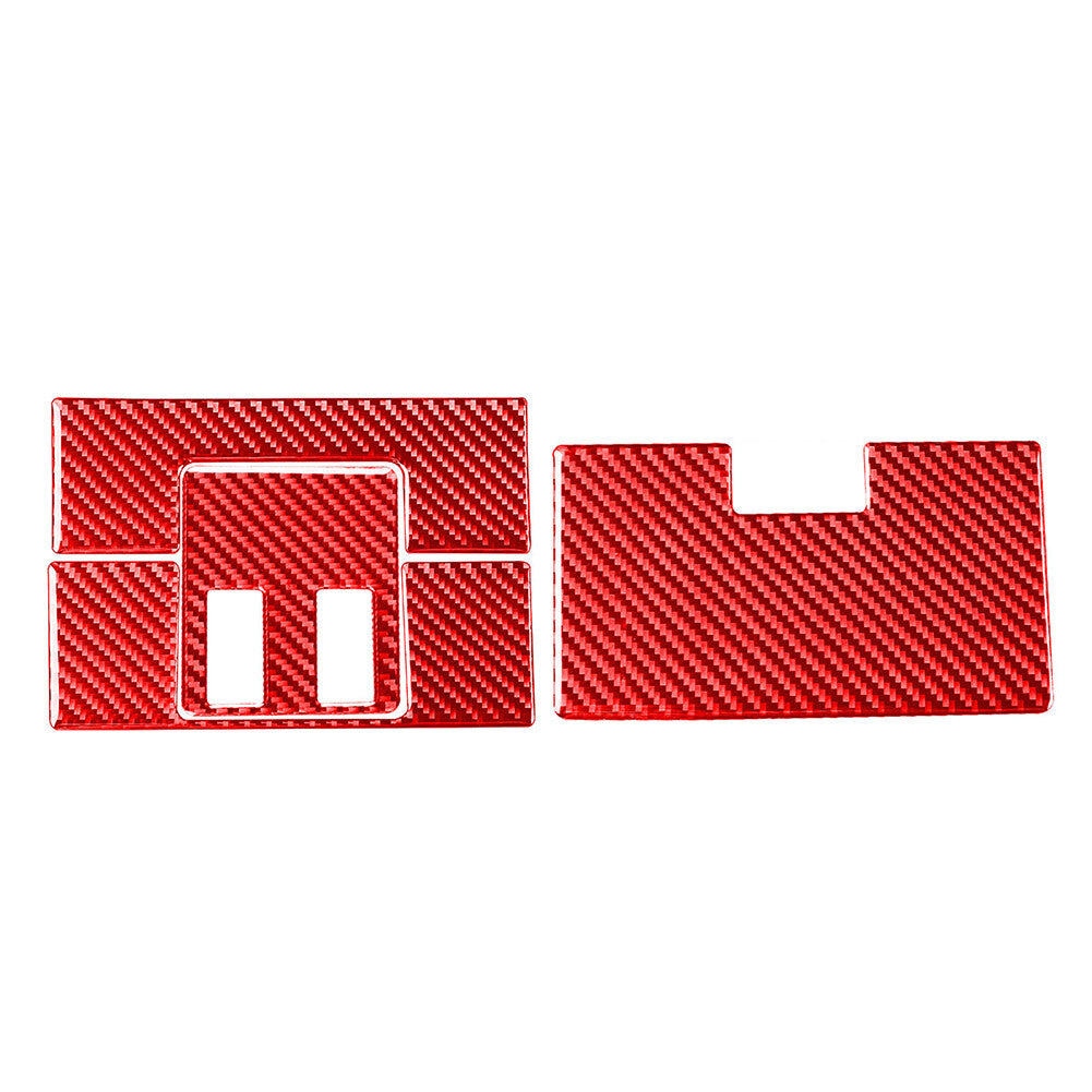 4¢ª Leselicht-Abdeckungs-Verkleidung f¨¹r for Toyota Tundra 2014-2021 Kohlefaser-Rot