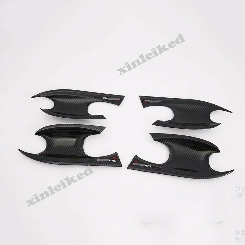 for Hyundai Santa Fe ix45 2019-2021 Carbon Fiber Outside Door Bowl Trim Cover