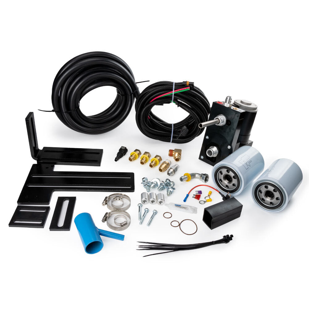The 165GPH fuel booster pump system is suitable for Dodge for Ram Diesel vehicles manufactured in May 1998 - 2004, 2001, and 2002.