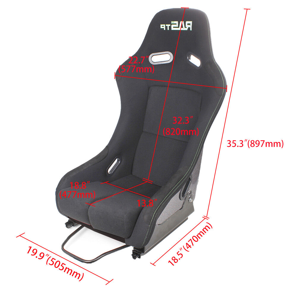 1PCS Pearlized Back Universal Adjustable Black Bucket Racing Seats Slider Kit